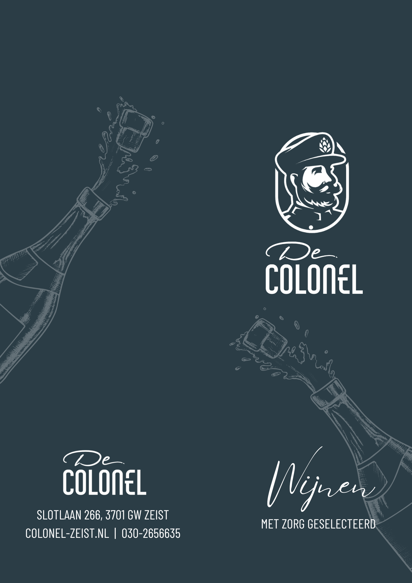 Wijnkaart achterkant The Colonel